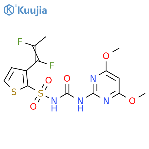 2-Thiophenesulfonamide,3-(1,2-difluoro-1-propenyl)-N-[[(4,6-dimethoxy-2-pyrimidinyl)amino]carbonyl]- structure