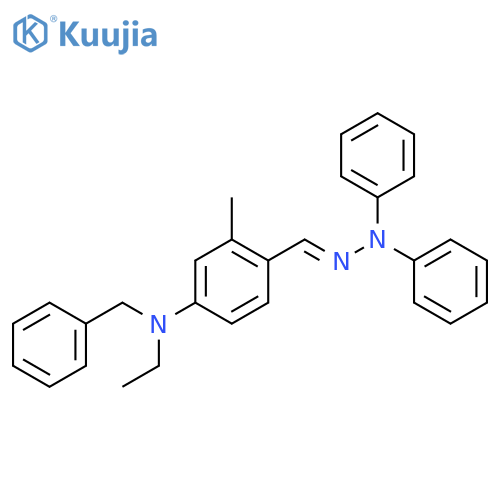 2-Methyl-4-(N-ethyl-N-benzyl)aminobenzoaldehyde-1,1-diphenylhydrazone structure