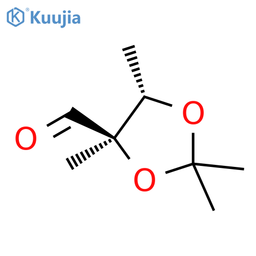 1,3-Dioxolane-4-carboxaldehyde,2,2,4,5-tetramethyl-, (4R-trans)- (9CI) structure