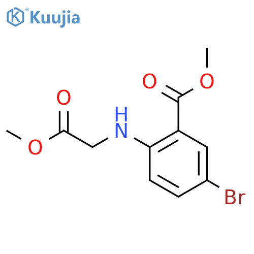 Benzoic acid, 5-bromo-2-[(2-methoxy-2-oxoethyl)amino]-, methyl ester structure