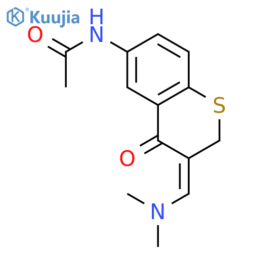 N-3-(Dimethylamino)methylene-3,4-dihydro-4-oxo-2H-1-benzothiopyran-6-ylacetamide structure