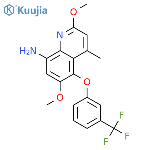 8-Quinolinamine,2,6-dimethoxy-4-methyl-5-[3-(trifluoromethyl)phenoxy]- structure