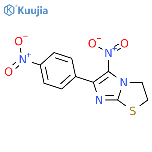 Imidazo[2,1-b]thiazole,2,3-dihydro-5-nitro-6-(4-nitrophenyl)- structure