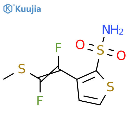 2-Thiophenesulfonamide, 3-[1,2-difluoro-2-(methylthio)ethenyl]- structure