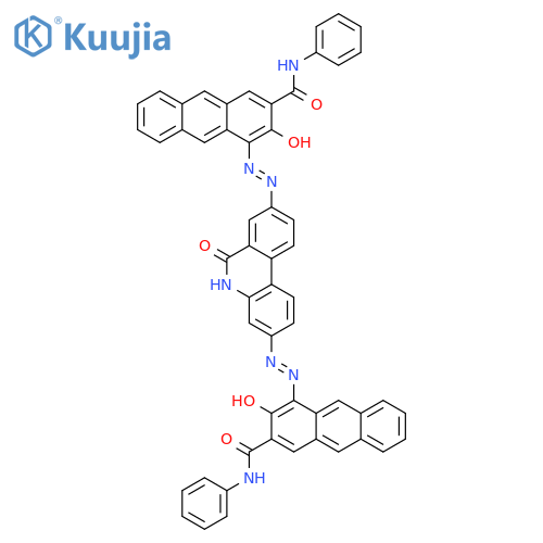 2-Anthracenecarboxamide,4,4'-[(5,6-dihydro-6-oxo-3,8-phenanthridinediyl)bis(azo)]bis[3-hydroxy-N-phenyl- structure