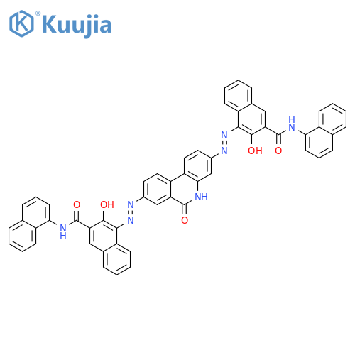 2-Naphthalenecarboxamide,4,4'-[(5,6-dihydro-6-oxo-3,8-phenanthridinediyl)bis(azo)]bis[3-hydroxy-N-1-naphthalenyl- structure
