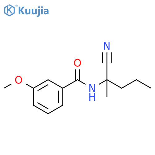 Benzamide, N-(1-cyano-1-methylbutyl)-3-methoxy- structure