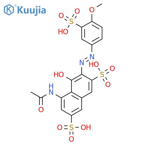 2,7-Naphthalenedisulfonic acid, 5-(acetylamino)-4-hydroxy-3-[(4-methoxy-3-sulfophenyl)azo]- structure