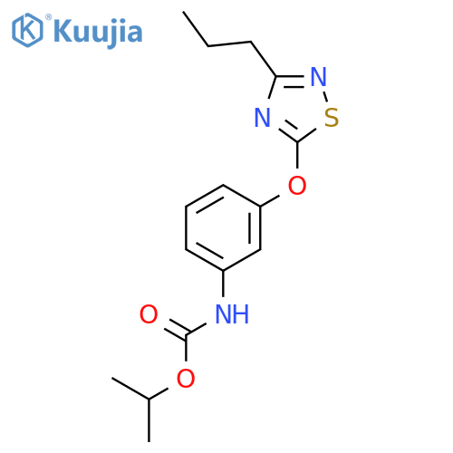 Carbamic acid, [3-[(3-propyl-1,2,4-thiadiazol-5-yl)oxy]phenyl]-, 1-methylethyl ester structure