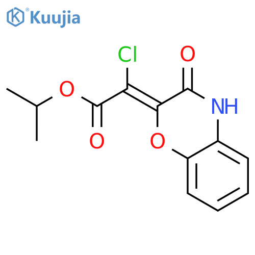 Acetic acid, chloro(3,4-dihydro-3-oxo-2H-1,4-benzoxazin-2-ylidene)-, 1-methylethyl ester, (Z)- structure