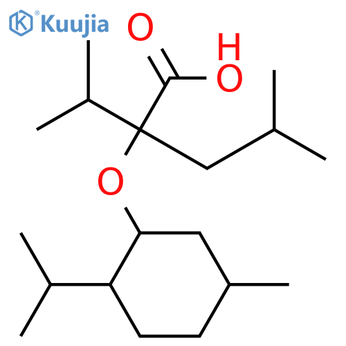 Pentanoic acid,4-methyl-2-(1-methylethyl)-2-[[5-methyl-2-(1-methylethyl)cyclohexyl]oxy]- structure