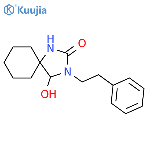 1,3-Diazaspiro[4.5]decan-2-one, 4-hydroxy-3-(2-phenylethyl)- structure