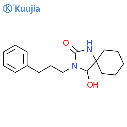 1,3-Diazaspiro[4.5]decan-2-one, 4-hydroxy-3-(3-phenylpropyl)- structure