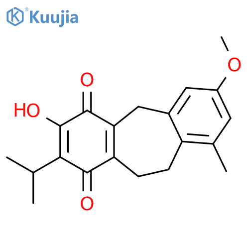 1H-Dibenzo[a,d]cycloheptene-1,4(5H)-dione, 10,11-dihydro-3-hydroxy-7-methoxy-9-methyl-2-(1-methylethyl)- structure