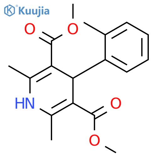 3,5-Pyridinedicarboxylic acid, 1,4-dihydro-2,6-dimethyl-4-(2-methylphenyl)-, dimethyl ester, (±)- structure