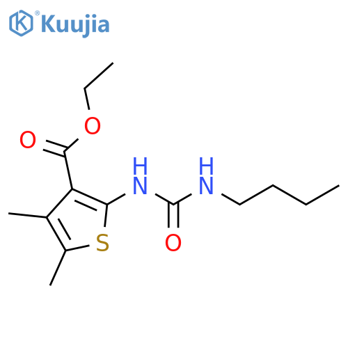 3-Thiophenecarboxylic acid,2-[[(butylamino)carbonyl]amino]-4,5-dimethyl-, ethyl ester structure