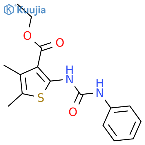 ethyl 4,5-dimethyl-2-[(phenylcarbamoyl)amino]thiophene-3-carboxylate structure
