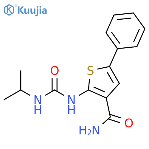 3-Thiophenecarboxamide,2-[[[(1-methylethyl)amino]carbonyl]amino]-5-phenyl- structure