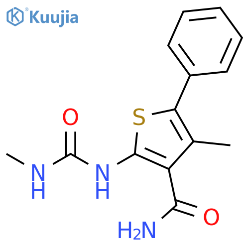 3-Thiophenecarboxamide,4-methyl-2-[[(methylamino)carbonyl]amino]-5-phenyl- structure