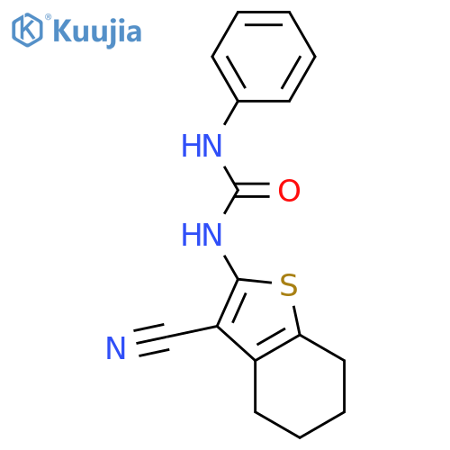 Urea, N-(3-cyano-4,5,6,7-tetrahydrobenzo[b]thien-2-yl)-N'-phenyl- structure