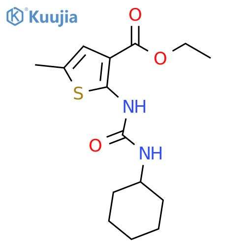 3-Thiophenecarboxylic acid,2-[[(cyclohexylamino)carbonyl]amino]-5-methyl-, ethyl ester structure