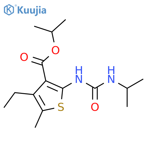 3-Thiophenecarboxylic acid,4-ethyl-5-methyl-2-[[[(1-methylethyl)amino]carbonyl]amino]-,1-methylethyl ester structure