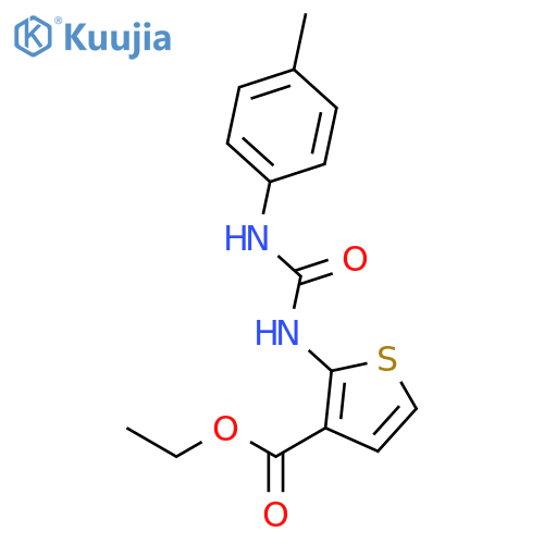 3-Thiophenecarboxylic acid, 2-[[[(4-methylphenyl)amino]carbonyl]amino]-, ethyl ester structure
