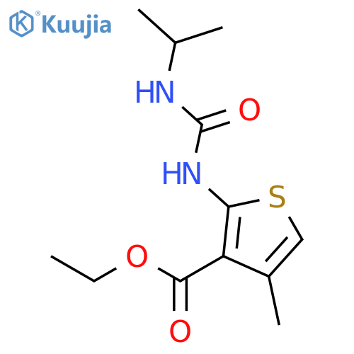 3-Thiophenecarboxylic acid, 4-methyl-2-[[[(1-methylethyl)amino]carbonyl]amino]-, ethyl ester structure