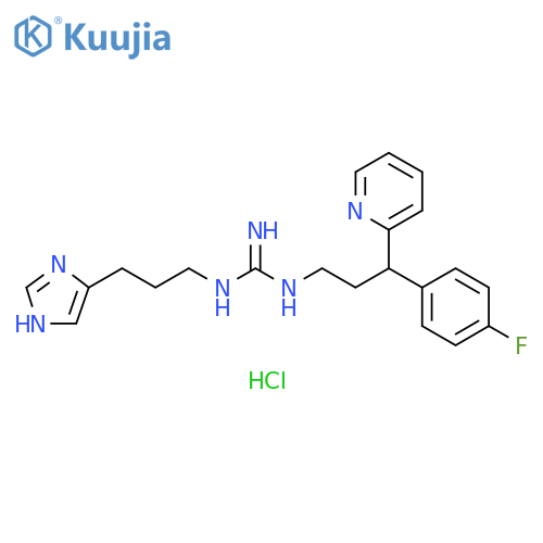 Guanidine, N-[3-(4-fluorophenyl)-3-(2-pyridinyl)propyl]-N'-[3-(1H-imidazol-5-yl)propyl]-, hydrochloride (1:3) structure