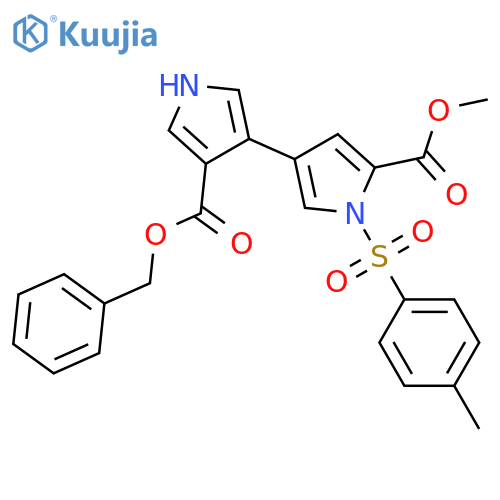 [3,3'-Bi-1H-pyrrole]-4,5'-dicarboxylicacid, 1'-[(4-methylphenyl)sulfonyl]-, 5'-methyl 4-(phenylmethyl) ester structure