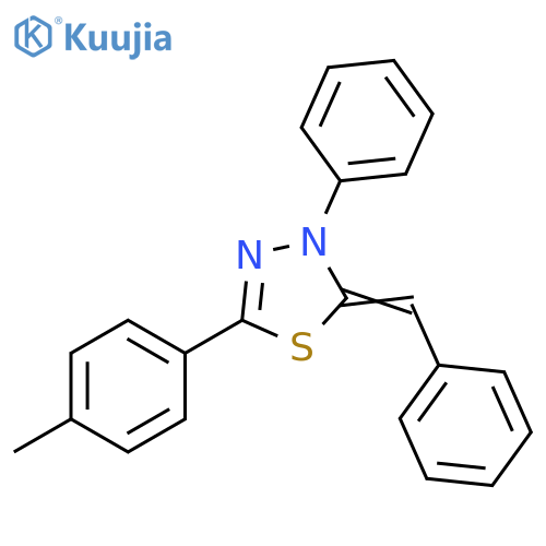 1,3,4-Thiadiazole,2,3-dihydro-5-(4-methylphenyl)-3-phenyl-2-(phenylmethylene)- structure
