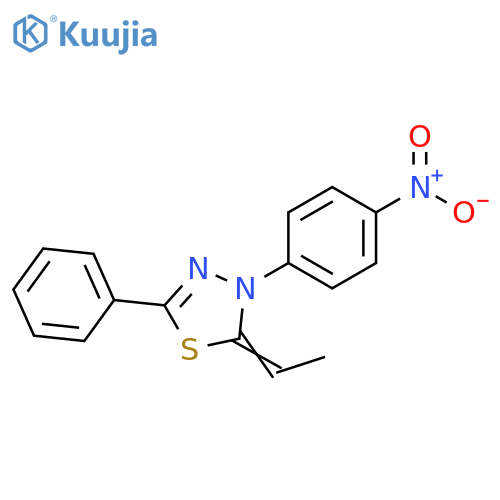 1,3,4-Thiadiazole, 2-ethylidene-2,3-dihydro-3-(4-nitrophenyl)-5-phenyl- structure