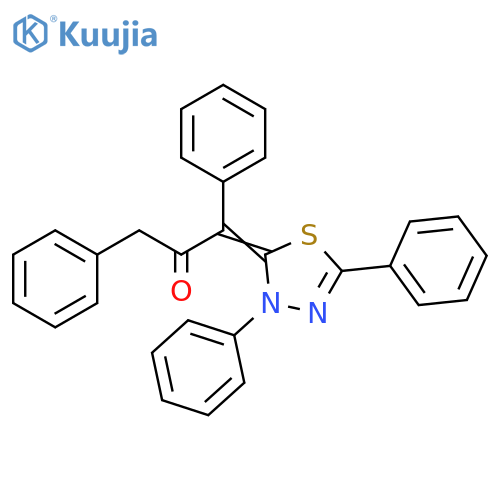 2-Propanone,1-(3,5-diphenyl-1,3,4-thiadiazol-2(3H)-ylidene)-1,3-diphenyl- structure