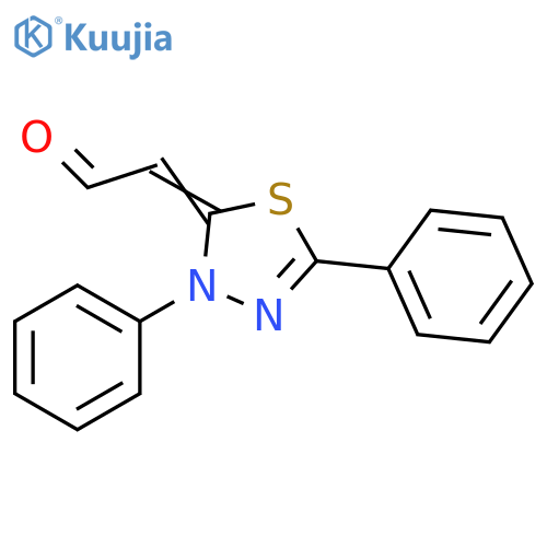 Acetaldehyde, (3,5-diphenyl-1,3,4-thiadiazol-2(3H)-ylidene)- structure