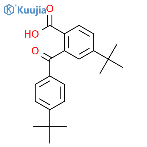 Benzoic acid, 4-(1,1-dimethylethyl)-2-[4-(1,1-dimethylethyl)benzoyl]- structure