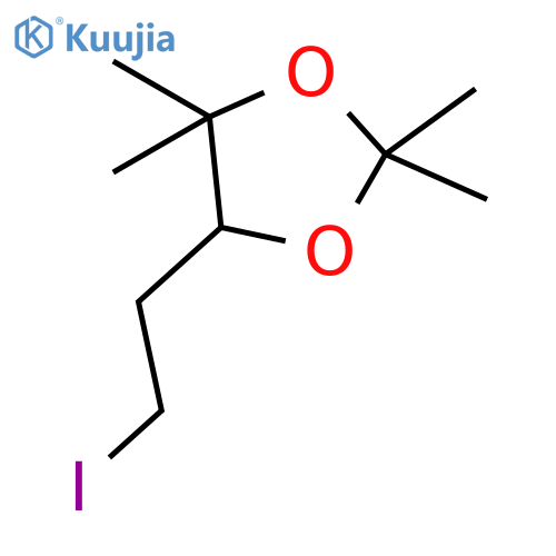 1,3-DIOXOLANE, 5-(2-IODOETHYL)-2,2,4,4-TETRAMETHYL- structure