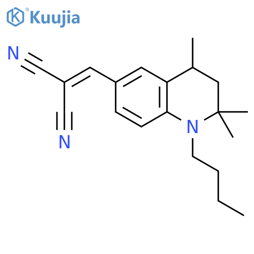 Propanedinitrile,[(1-butyl-1,2,3,4-tetrahydro-2,2,4-trimethyl-6-quinolinyl)methylene]- structure