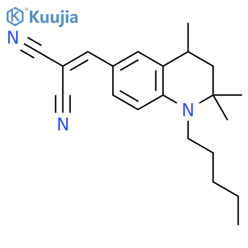 Propanedinitrile,[(1,2,3,4-tetrahydro-2,2,4-trimethyl-1-pentyl-6-quinolinyl)methylene]- structure