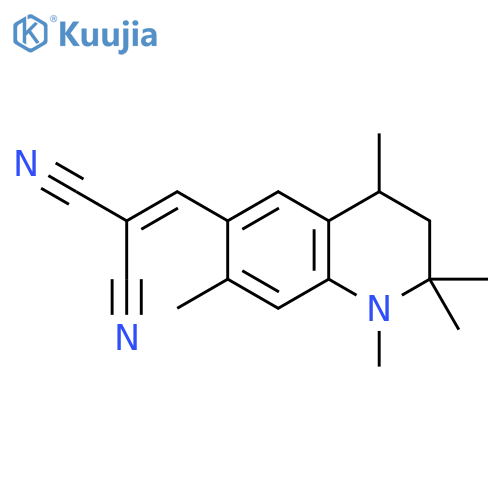 Propanedinitrile,[(1,2,3,4-tetrahydro-1,2,2,4,7-pentamethyl-6-quinolinyl)methylene]- structure