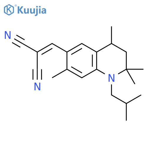 Propanedinitrile,[[1,2,3,4-tetrahydro-2,2,4,7-tetramethyl-1-(2-methylpropyl)-6-quinolinyl]methylene]- structure