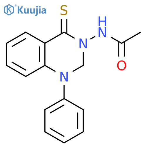 Acetamide, N-(1,4-dihydro-1-phenyl-4-thioxo-3(2H)-quinazolinyl)- structure