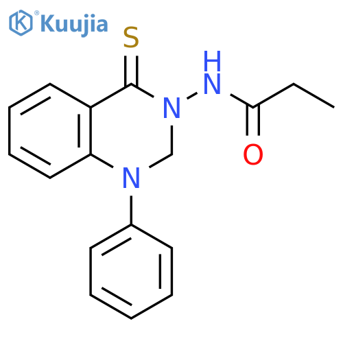 Propanamide, N-(1,4-dihydro-1-phenyl-4-thioxo-3(2H)-quinazolinyl)- structure