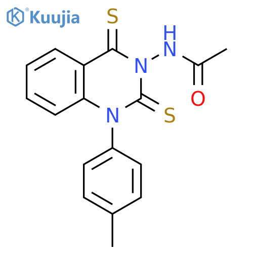 Acetamide,N-[1,4-dihydro-1-(4-methylphenyl)-2,4-dithioxo-3(2H)-quinazolinyl]- structure