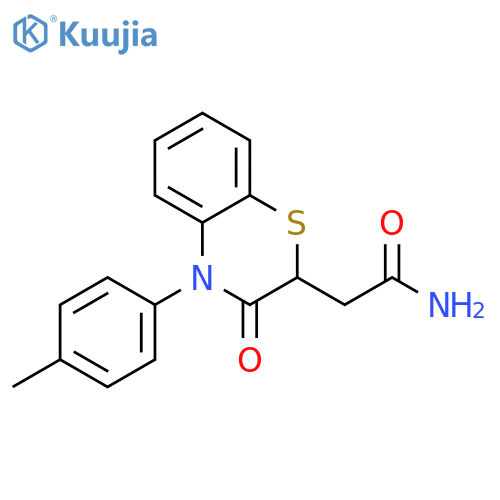 N-(4-methylphenyl)-2-(3-oxo-3,4-dihydro-2H-1,4-benzothiazin-2-yl)acetamide structure