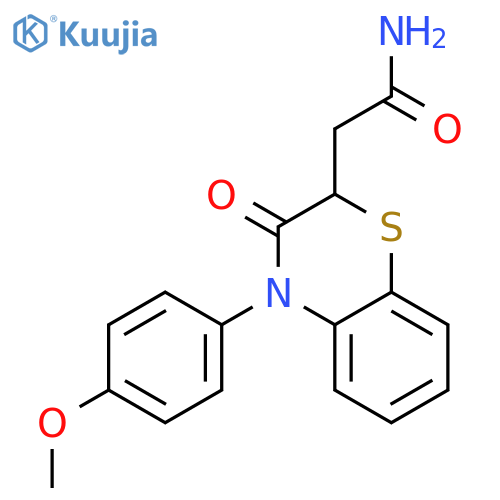 N-(4-methoxyphenyl)-2-(3-oxo-3,4-dihydro-2H-1,4-benzothiazin-2-yl)acetamide structure