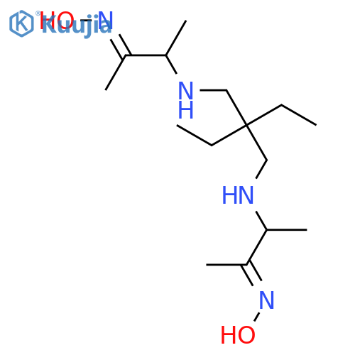 2-Butanone, 3,3'-[(2,2-diethyl-1,3-propanediyl)diimino]bis-, dioxime structure