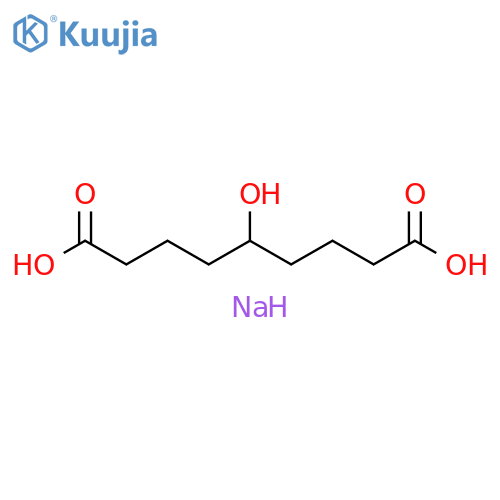 Nonanedioic acid, 5-hydroxy-, sodium salt (1:2) structure