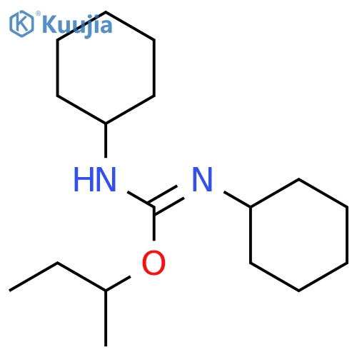Carbamimidic acid, N,N'-dicyclohexyl-, 1-methylpropyl ester, (±)- structure