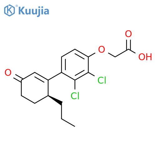 Acetic acid, [2,3-dichloro-4-(3-oxo-6-propyl-1-cyclohexen-1-yl)phenoxy]-, (S)- (9CI) structure
