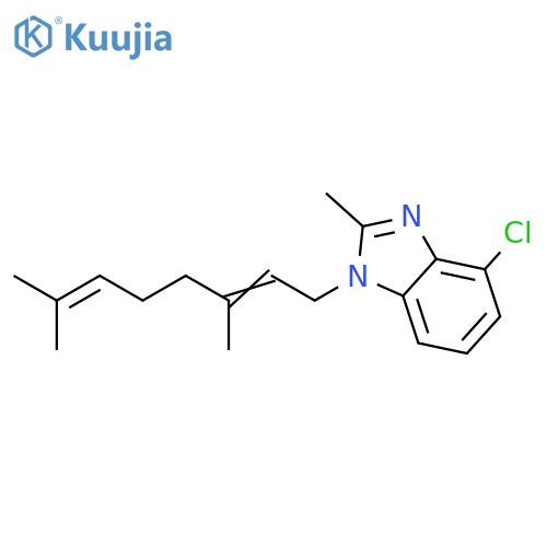 1H-Benzimidazole, 4-chloro-1-(3,7-dimethyl-2,6-octadienyl)-2-methyl- structure